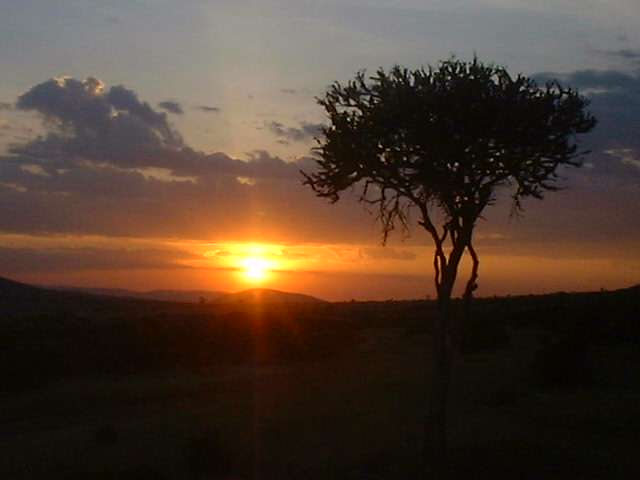 Tramonto ad Amboseli park